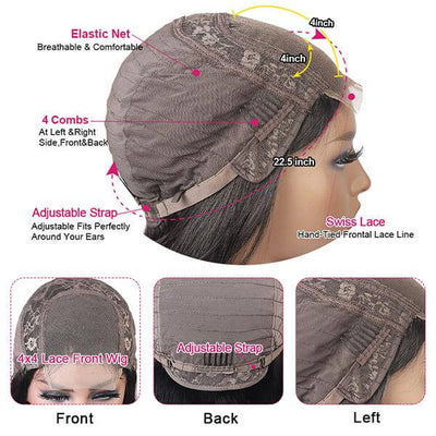 ⏰ ⏰ Flash Sale (Straight/Body Wave/ Deep Wave/Loose Deep Wave)Highlight 4*4 HD Lace Closure Human Hair Wig 150% Density Hurry Up!