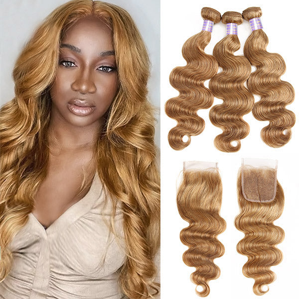 Step into the world of Allove Hair and indulge in our exquisite Honey Blonde human hair bundles. Our luscious body wave hair in a captivating Honey Blonde shade is perfect for those seeking a glamorous yet effortless look. Whether you prefer to sew in these premium hair bundles or pair them with a closure, Allove Hair guarantees a seamless blend and long-lasting elegance.