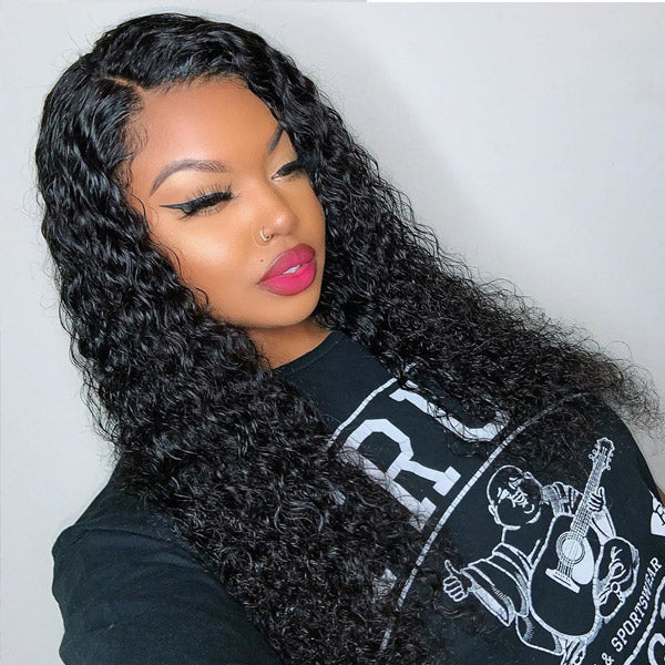 Indian Deep Wave 3 Bundles with 13*4 Lace Frontal Virgin Human Hair : ALLOVEHAIR