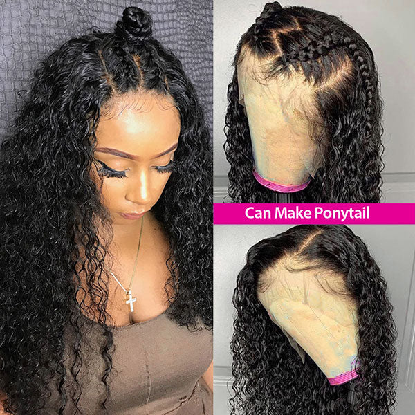 Water Wave Lace Front Wig 13X6 HD Lace Frontal Wig 250 Density Lace Wigs for Women Human Hair Wet And Wavy Lace Frontal Wigs