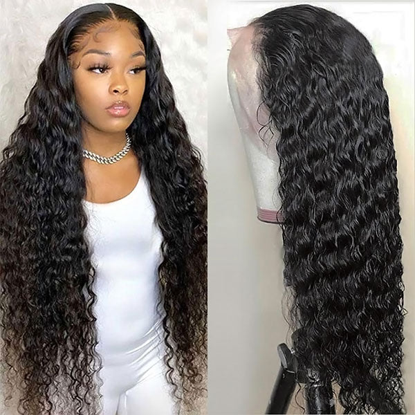 Water Wave Lace Front Wig 13X6 HD Lace Frontal Wig 250 Density Lace Wigs for Women Human Hair Wet And Wavy Lace Frontal Wigs