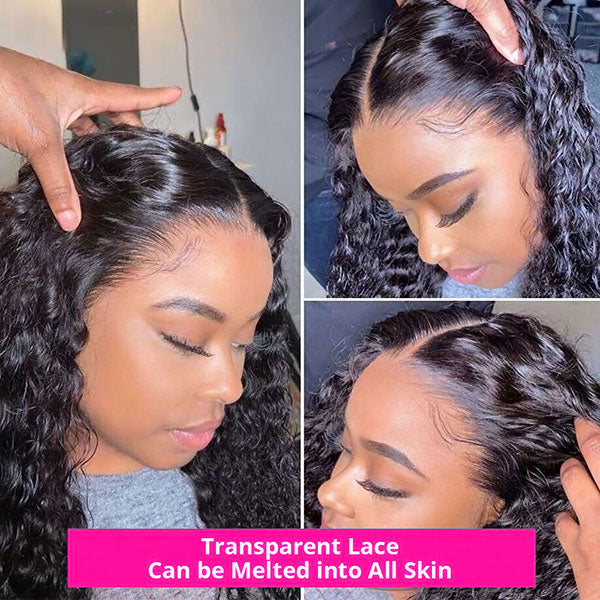 Water Wave Lace Front Wig 13X6 HD Lace Frontal Wig 250 Density Lace Wigs for Women Human Hair Wet And Wavy Lace Frontal Wigs