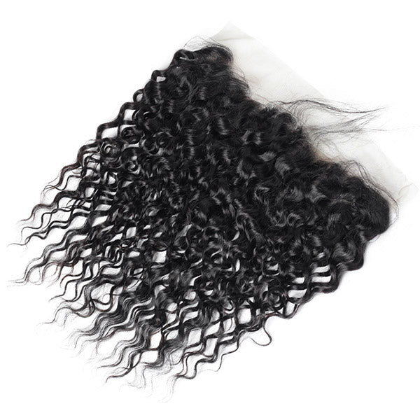 Peruvian Water Wave 3 Bundles with 13*4 Lace Frontal Human Hair : ALLOVEHAIR