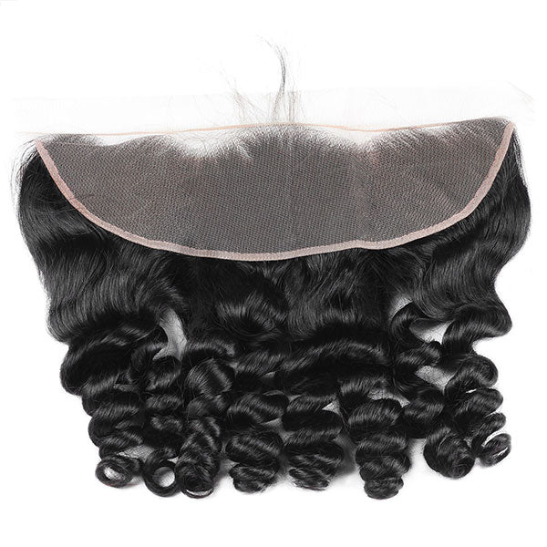Allove Hair Brazilian Loose Wave Virgin Human Hair 3 Bundles with 13*4 Lace Frontal : ALLOVEHAIR