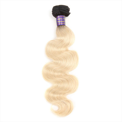 ALLove Hair #1B-613 Blonde Remy Hair 3 Bundles Body Wave Human Hair Weave : ALLOVEHAIR