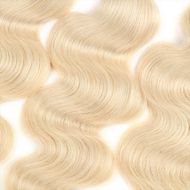 ALLove Hair #1B-613 Blonde Remy Hair 3 Bundles Body Wave Human Hair Weave : ALLOVEHAIR