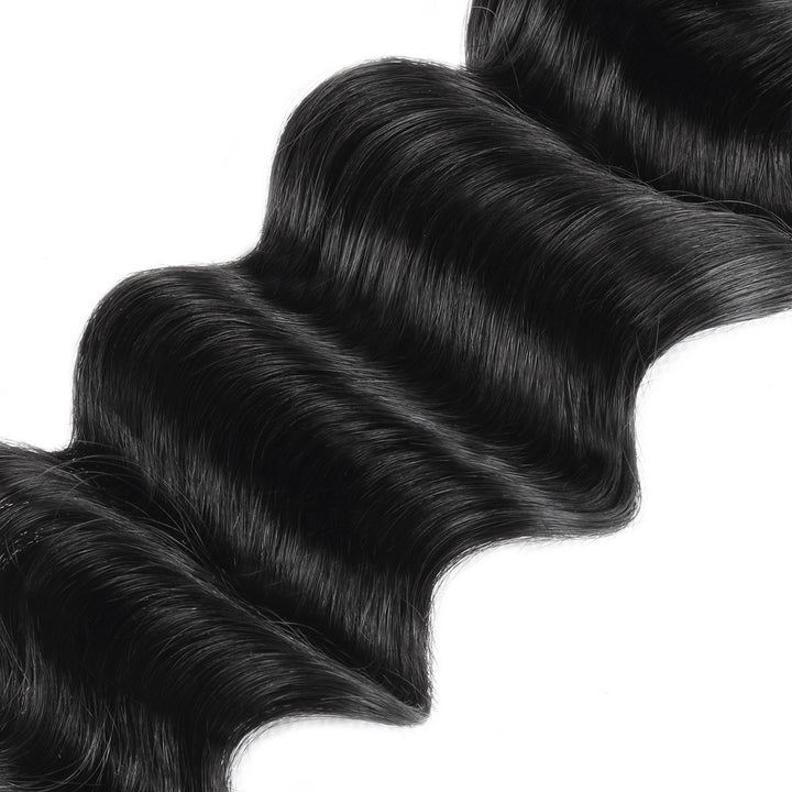 Allove Hair Peruvian Loose Deep Wave 3 Bundles Human Hair Extensions : ALLOVEHAIR