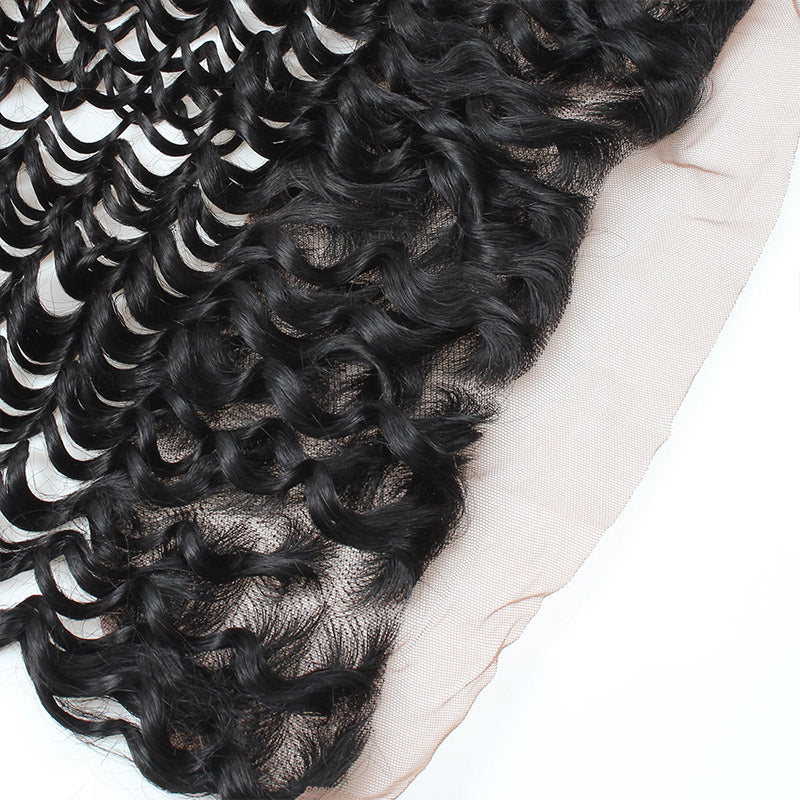 Allove Hair Deep Wave 13*4 Lace Frontal Closure Virgin Human Hair : ALLOVEHAIR