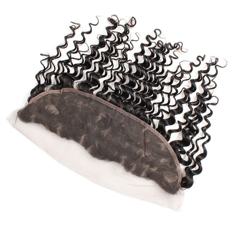 Wholesale 10 Bundles Deep Wave 13*4 Ear to Ear Lace Frontal Closure Allove Hair : ALLOVEHAIR