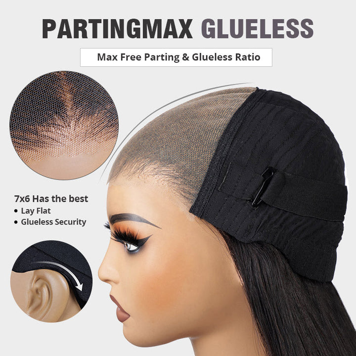 Allove Hair PartingMax Glueless Wig Water Wave 7x6 Closure HD Lace Wig