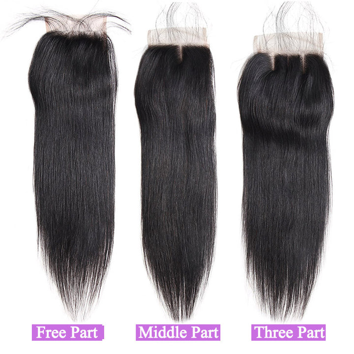 Allove Hair Wholesale 10 Bundles Straight 4x4 Lace Closure