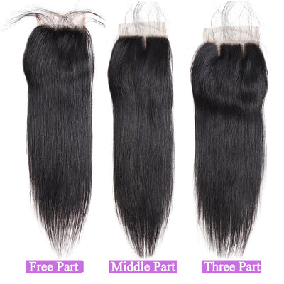 Allove Hair Wholesale 10 Bundles Straight 4x4 Lace Closure : ALLOVEHAIR