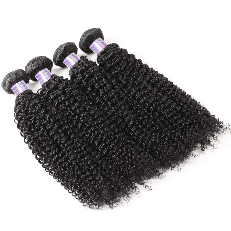 Allove Hair Peruvian Kinky Curly 4 Bundles Virgin Human Hair : ALLOVEHAIR