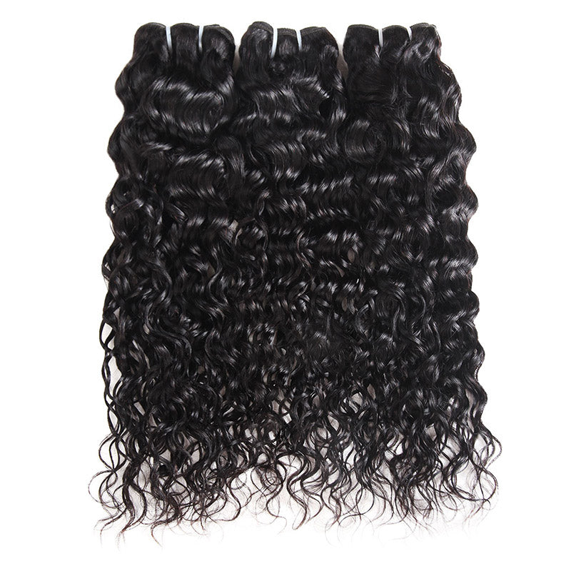 Allove Hair Indian Water Wave 3 Bundles Virgin Human Hair : ALLOVEHAIR