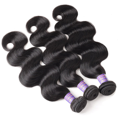 Malaysian Body Wave 3 Bundles with 13*4 Lace Frontal Human Hair : ALLOVEHAIR