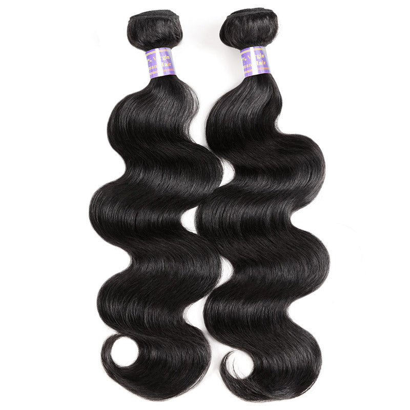Allove Hair Brazilian Body Wave 2 Bundles with 360 Lace Frontal Closure : ALLOVEHAIR